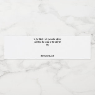 Revelación 21:6 Etiqueta del agua