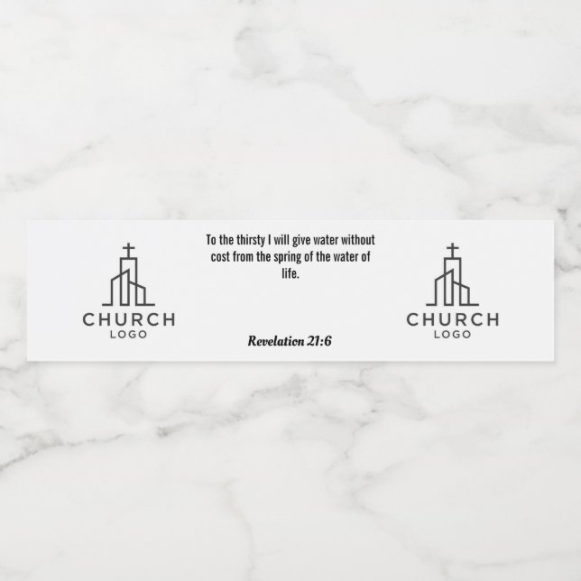Revelación 21:6 Etiqueta del agua (Etiqueta única)