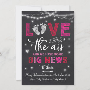 Revelación de bebé de Invitación de embarazo de Sa