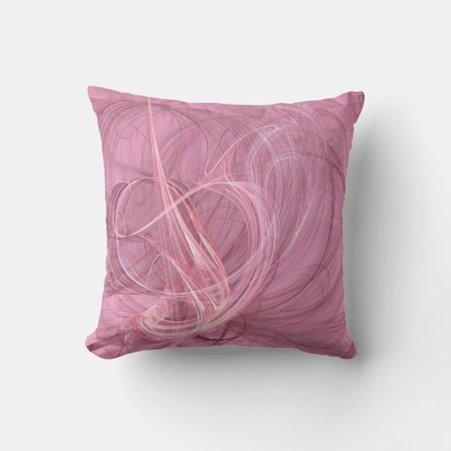 Reversible Resumen Texturado Elegante Almohada Ros (Anverso)