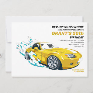Revisa tu invitación de cumpleaños del motor