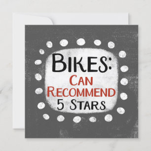 Revisión de bicicletas Tarjeta de felicitación de 