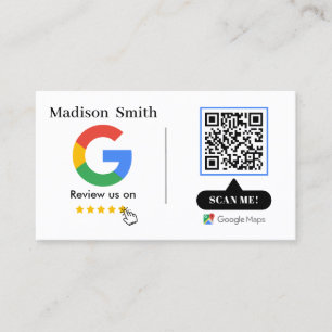 Revisión de Google con tarjeta profesional de enla