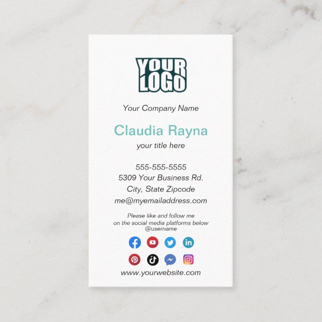 Revisión de Google - Tarjeta de presentación con m (Anverso)