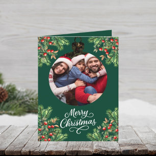 Revisión de la foto verde de Feliz Navidad