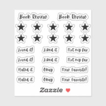 Revisión de libros Leyendo Pegatinas de diarios