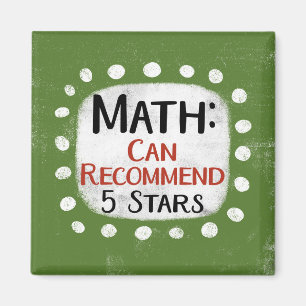 Revisión de matemáticas 5 estrellas imán refrigera