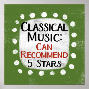 Revisión de música clásica Póster de arte mural de