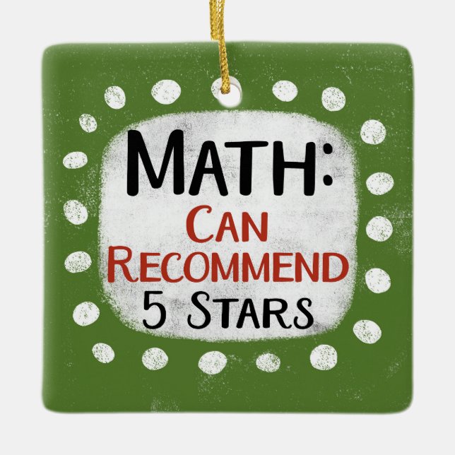Revisión matemática 5 estrellas Ornamento (Anverso)