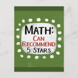 Revisión matemática 5 estrellas postal