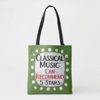 Revista de música clásica 5 estrellas Bolsa Tote