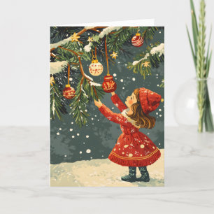 Revista de niñita de árbol de Navidad