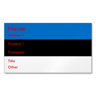 Revista de tarjetas de visita con bandera de Eston