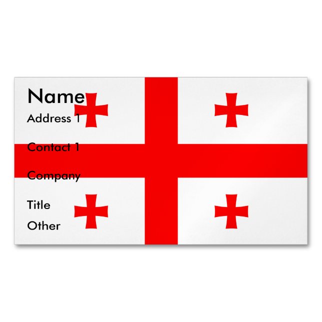 Revista de tarjetas de visita con bandera de Georg (Anverso)