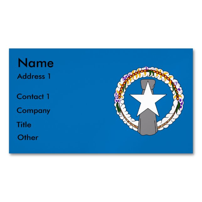 Revista de tarjetas de visita con bandera de la Ma (Anverso)