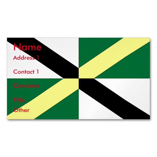 Revista de tarjetas de visita con bandera de Monte (Anverso)