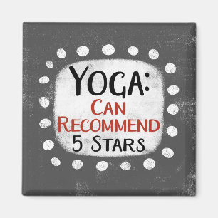 Revista de yoga 5 estrellas Refrigerador imán
