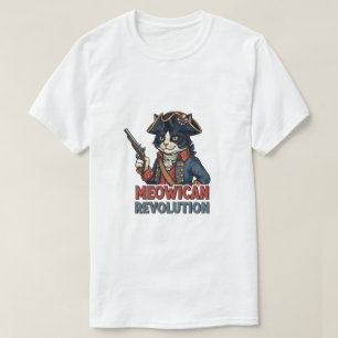 Revolución Meowicana - Camiseta de gato patriótico