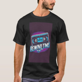Rewind Time Retro VHS Camiseta gráfica - Viñeta 80