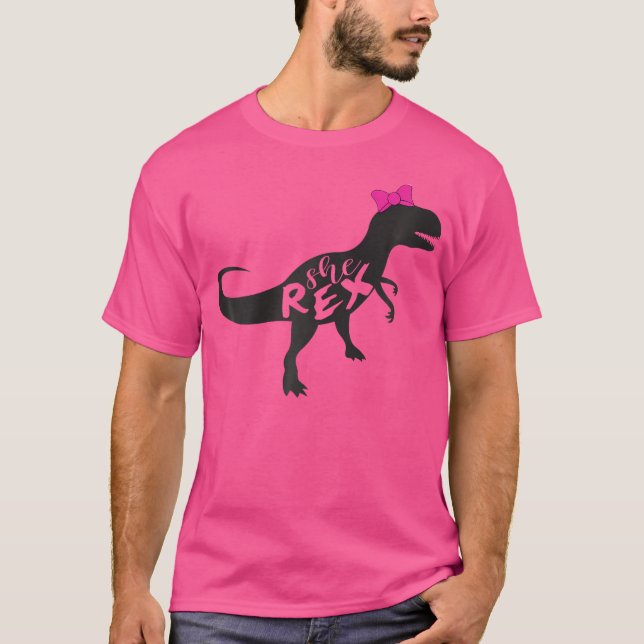 Rex Camiseta De Dinosaurios Para Mujeres Y Chicas (Anverso)