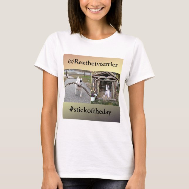 Rex el palillo de la TV Terrier de la camiseta de (Anverso)