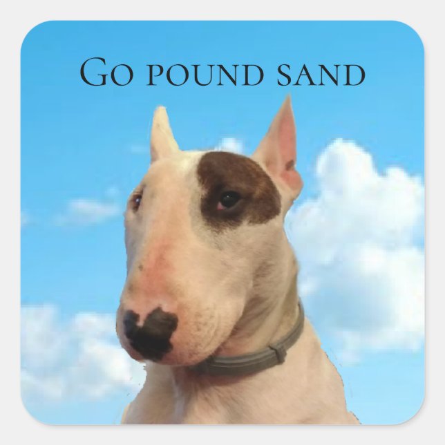Rex The TV Terrier Go Pound Sand Pegatinas (Anverso)