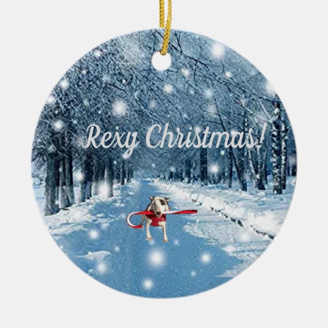 Rex The TV Terrier Ornamento De Navidad (Frente)