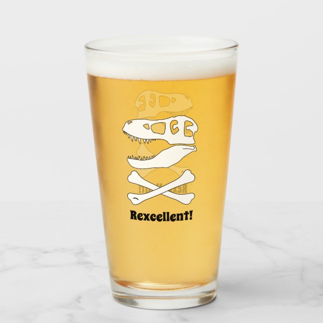 "RExcelente" Cráneo de Dinosaurios T. rex y Crossb (Anverso (lleno))