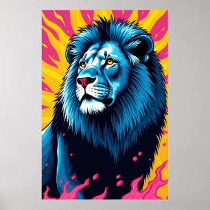 Rey Ascendente - León de arte pop