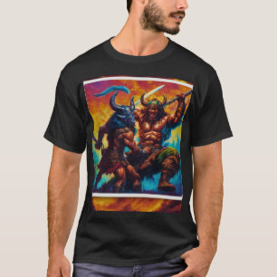Rey bárbaro combate camiseta