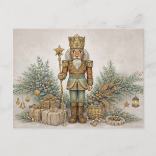 Rey Cascanueces Neutral Boho Acuarela Navidad