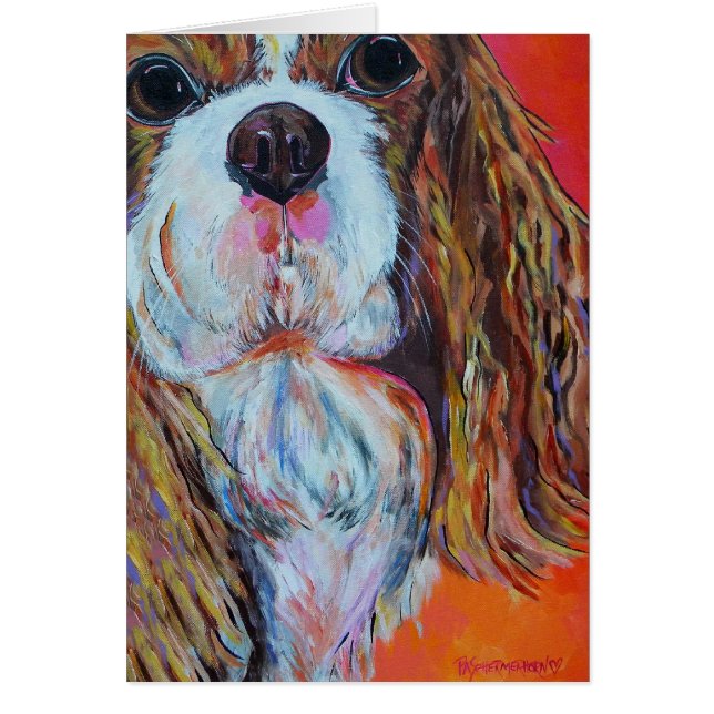 Rey Charles Cavalier Spaniel Card (Frente)