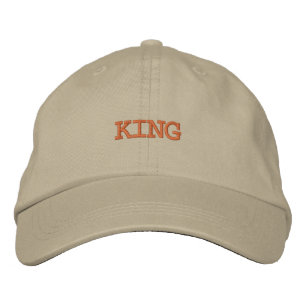 Rey de Casual Gorra Khaki Bordada para Hombres