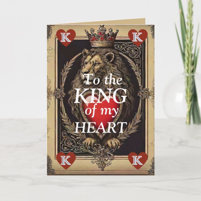 Rey de corazones Tarjeta de juego de San Valentín (Anverso)