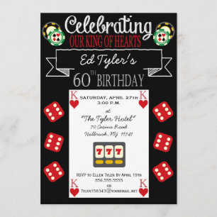 Rey de la 60.a invitación de la fiesta de