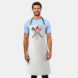Rey de la Cocina Delantal Personalizable de Marfil