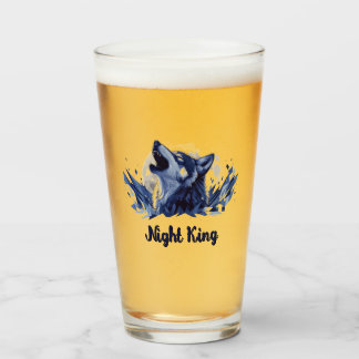 Rey de la noche - Lobo aullante con la luna