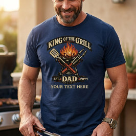 Rey de la Parrilla Camiseta Personalizada para el 