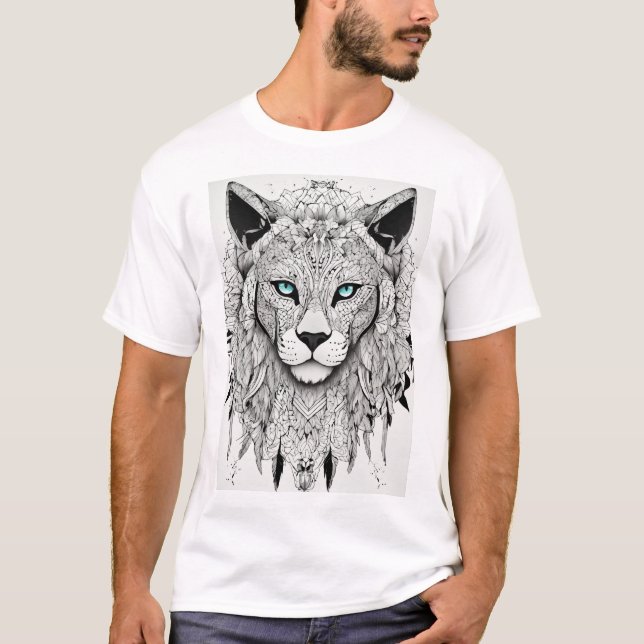 Rey de la Selva: León imprime camiseta (Anverso)