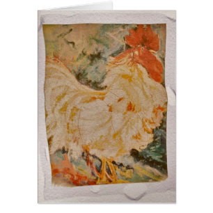 Rey de la tarjeta en blanco del gallinero