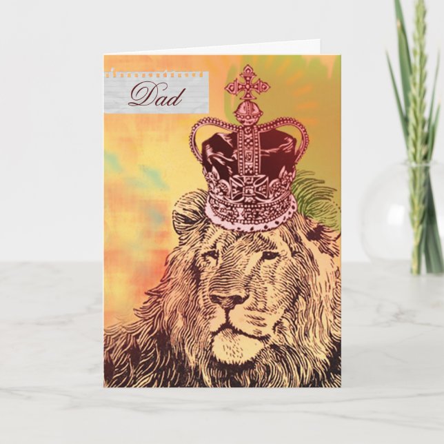 Rey de las tarjetas del día de padre de la selva (Anverso)