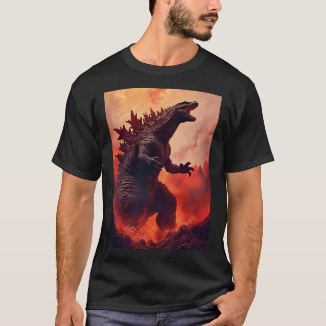 Rey de los Monstruos - Pintura Camiseta Esencial (Anverso)