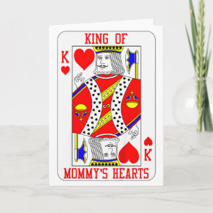 Rey de los niños del corazón de mamá tarjeta de ju