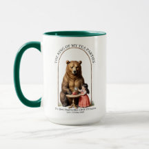 Rey de mi taza de té verde de dos tonos de oso