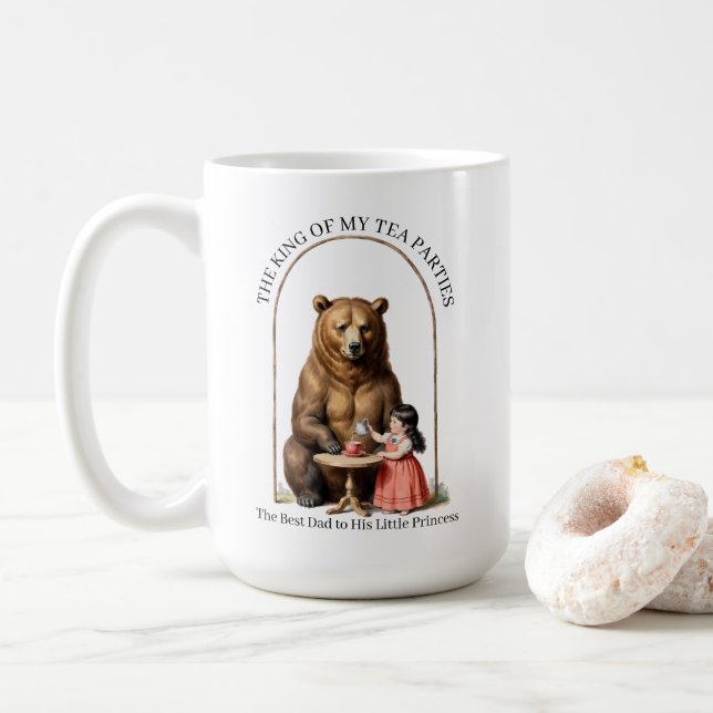Rey de mis tazas de té personalizadas para papá (Con donut)