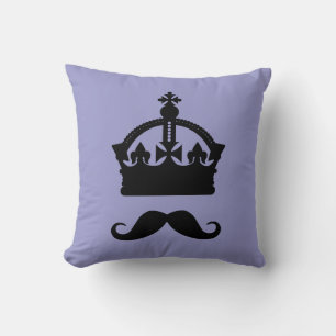 Rey de Mustaches color personalizado almohada de l