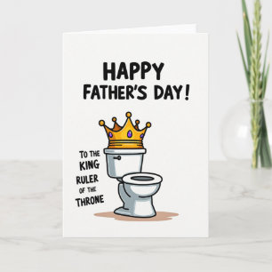 Rey Del Trono Tarjeta Del Día Del Padre