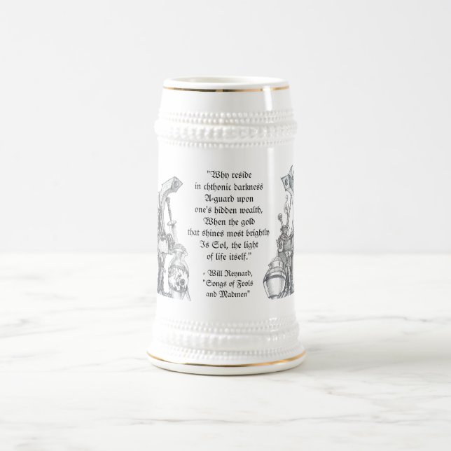 Rey enano de Liche - taza y cerveza Stein de la (Centro)