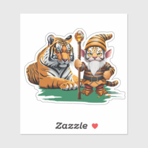 Rey Gnomo Tigre Con Su Pegatina De Guardian