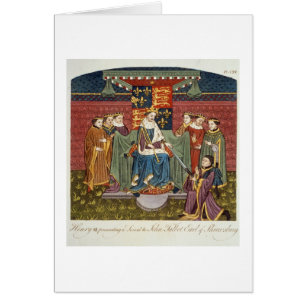 Rey Henry VI (1421-71) que presenta una espada a